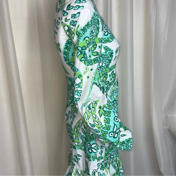 STAUD Carolina Butterfly Puffy Sleeve Minidress - Picture 6 of 16